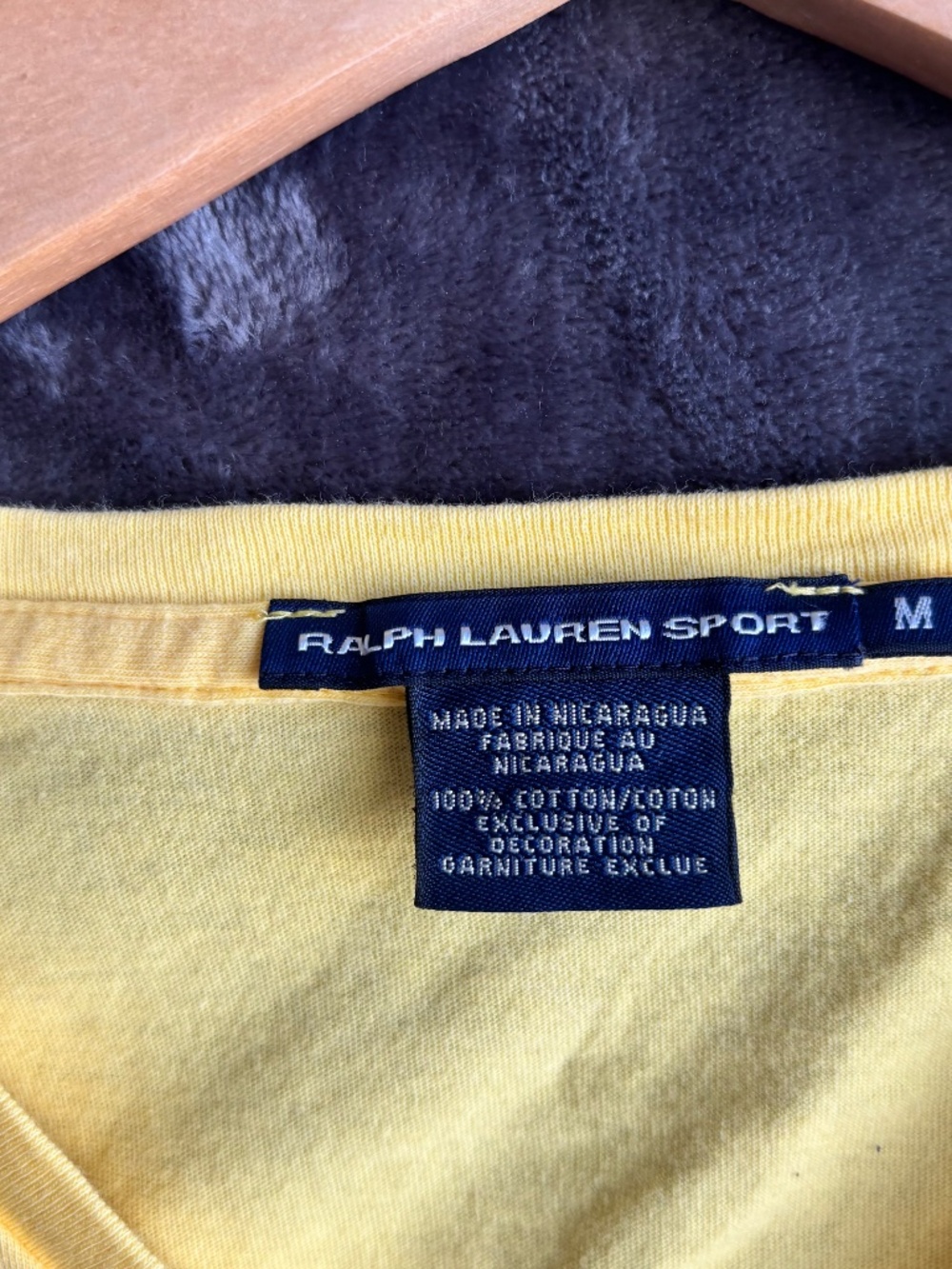 Yellow Ralph Lauren V Neck Tee - Picture 3 of 5